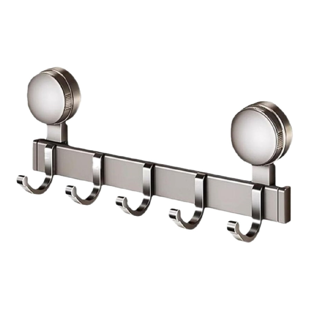 Porte-manteau mural, Argent, 6 crochets