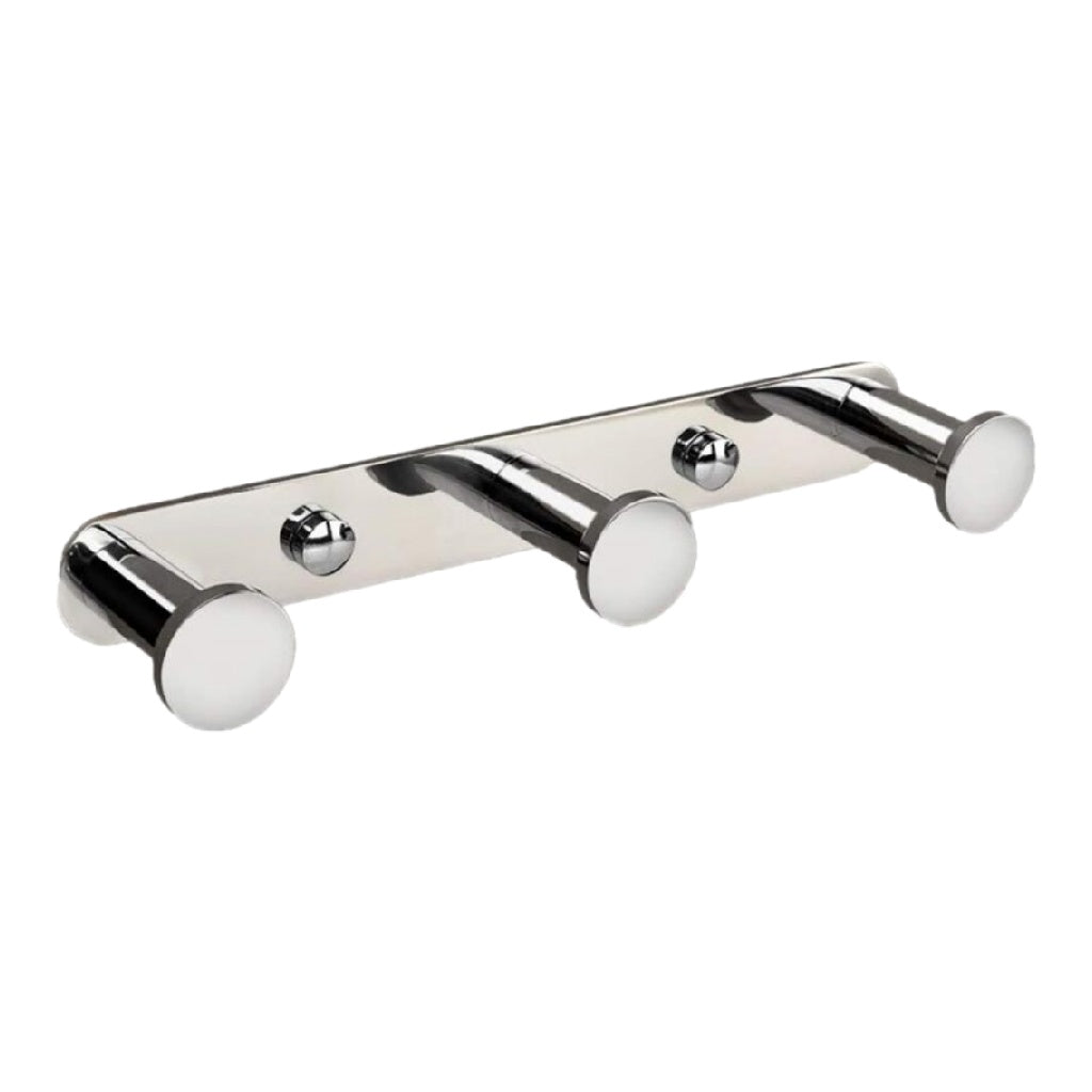 Porte-manteau mural, Chrome, 3 crochets