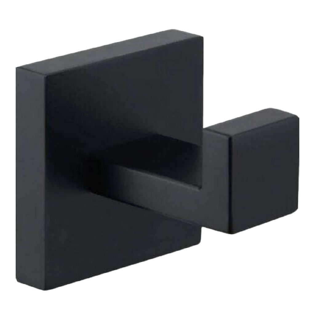 Crochet mural carré, Noir, Crochet unique