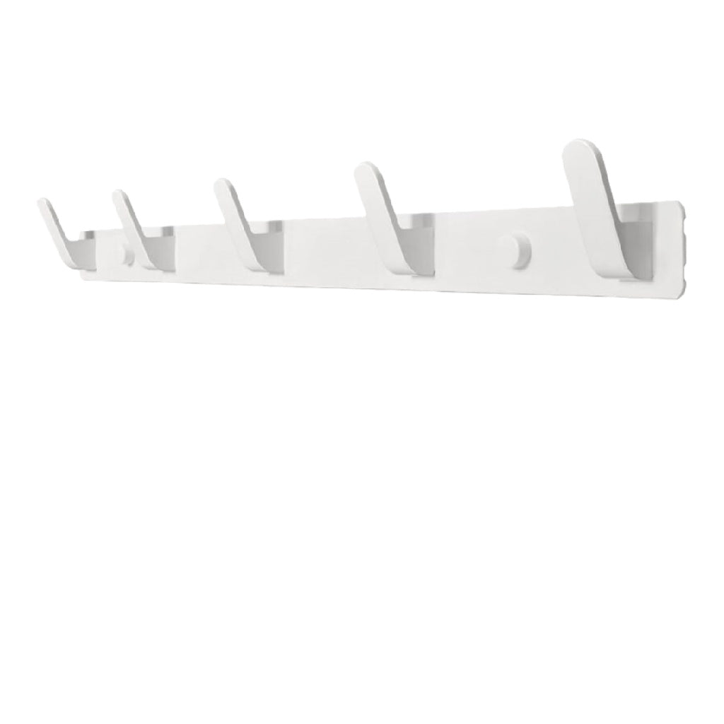 Porte-manteau mural, Blanc, 5 crochets